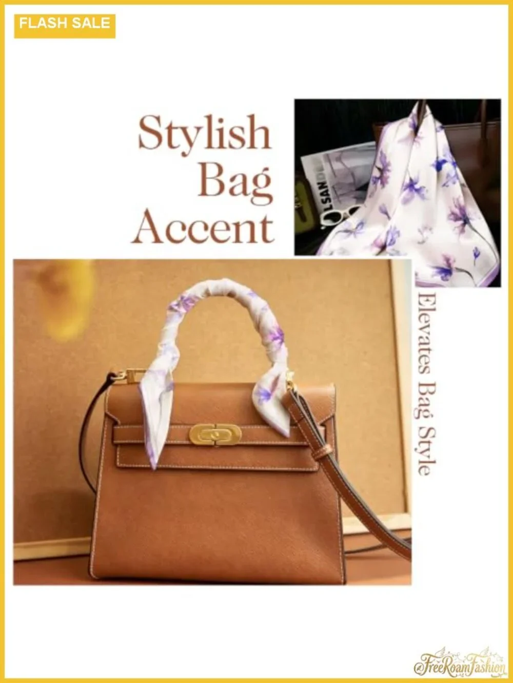 Silky Satin Square Scarf for Women, Multipurpose Neck Head Hair Scarf, Handbag